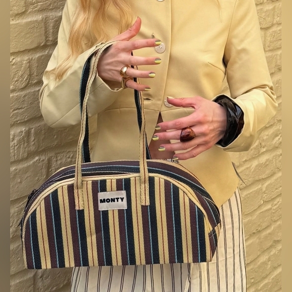 Monty Arc Bag Marzipan & Cola Striped Multicolor Women's Bag - Picture 4 of 10